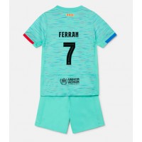 Koszulka piłkarska Barcelona Ferran Torres #7 Strój Trzeci dla dzieci 2023-24 tanio Krótki Rękaw (+ Krótkie spodenki)